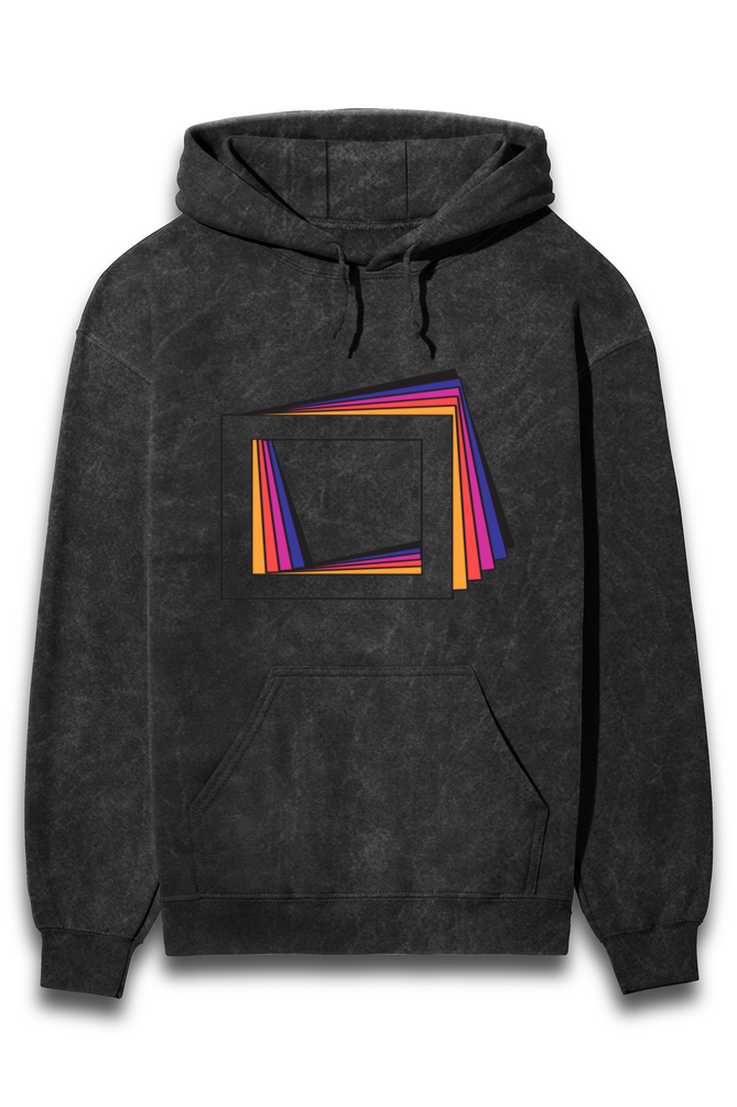 Unisex Acid Wash Hooded Sweat shirt - block