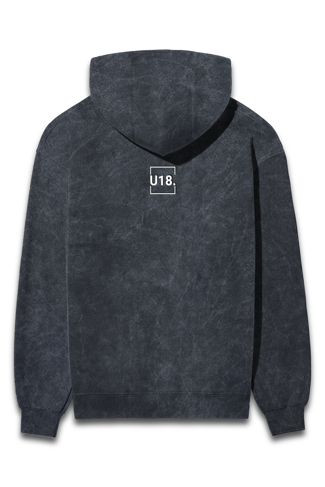 Unisex Acid Wash Hooded Sweat shirt- ibji
