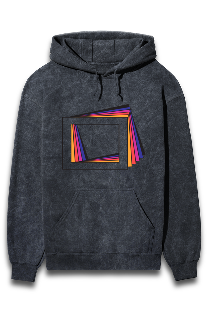 Unisex Acid Wash Hooded Sweat shirt - block