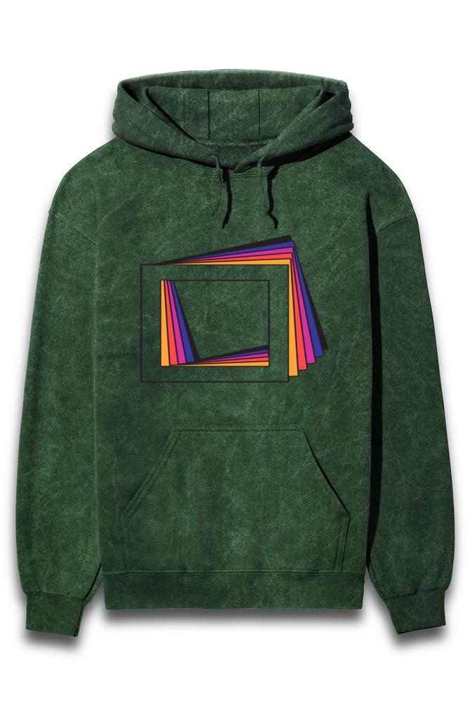 Unisex Acid Wash Hooded Sweat shirt - block
