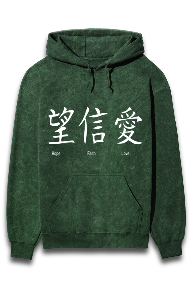 Unisex Acid Wash Hooded Sweat shirt- ibji