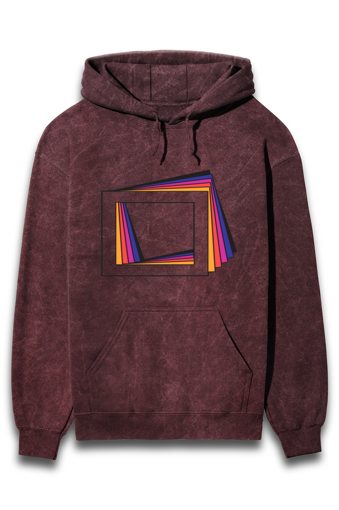 Unisex Acid Wash Hooded Sweat shirt - block