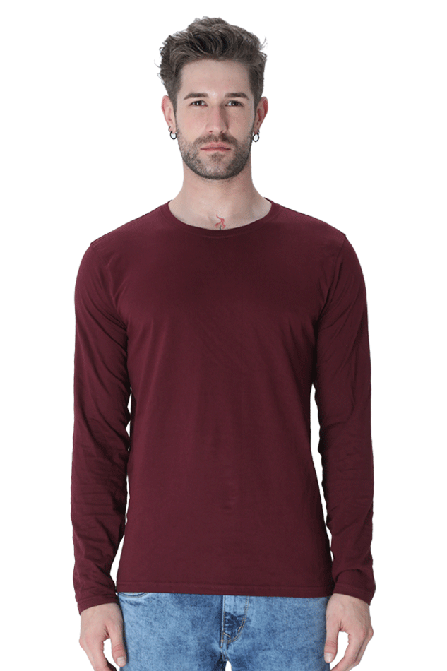 Male Round Neck Full Sleeve -Solids