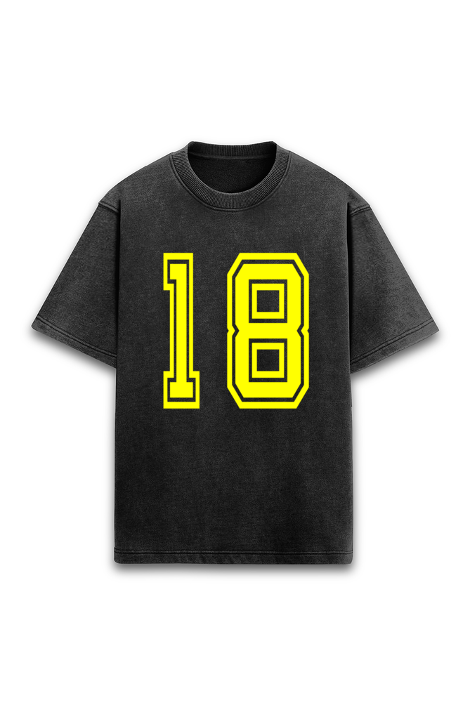 Unisex Acid Wash Oversized Classic T-shirt-18