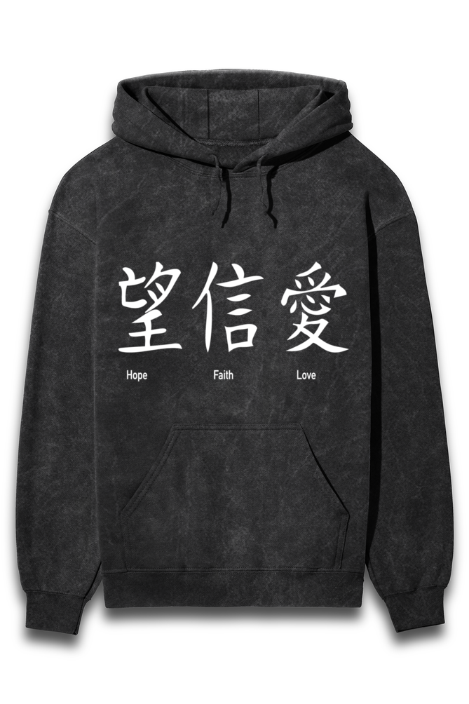Unisex Acid Wash Hooded Sweat shirt- ibji