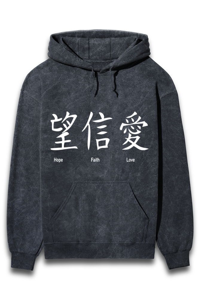 Unisex Acid Wash Hooded Sweat shirt- ibji
