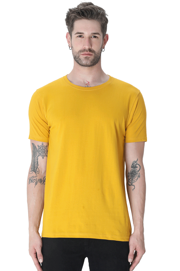 Plus+ Male Round Neck Half Sleeve Classic